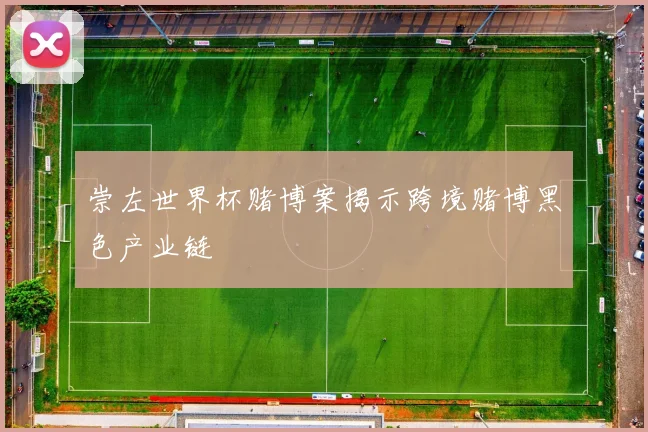 崇左世界杯赌博案揭示跨境赌博黑色产业链